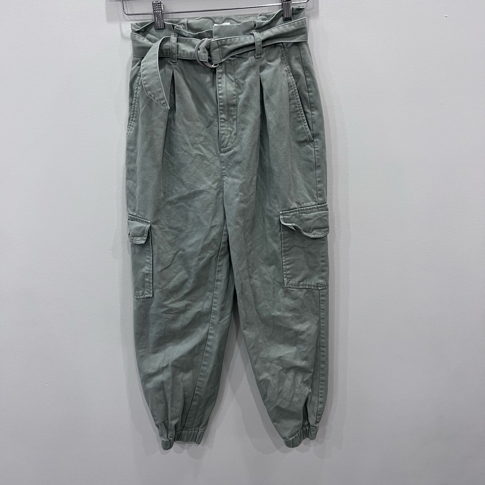 Aritzia Sunday Best Women's Gravity Belted Cargo Pants Sage Green Size 4 - Picture 1 of 10